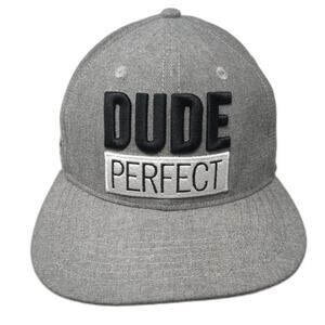 Dude Perfect Snapback Gray One Size Hat 2021 Tour Flat Brim Printed Undervisor